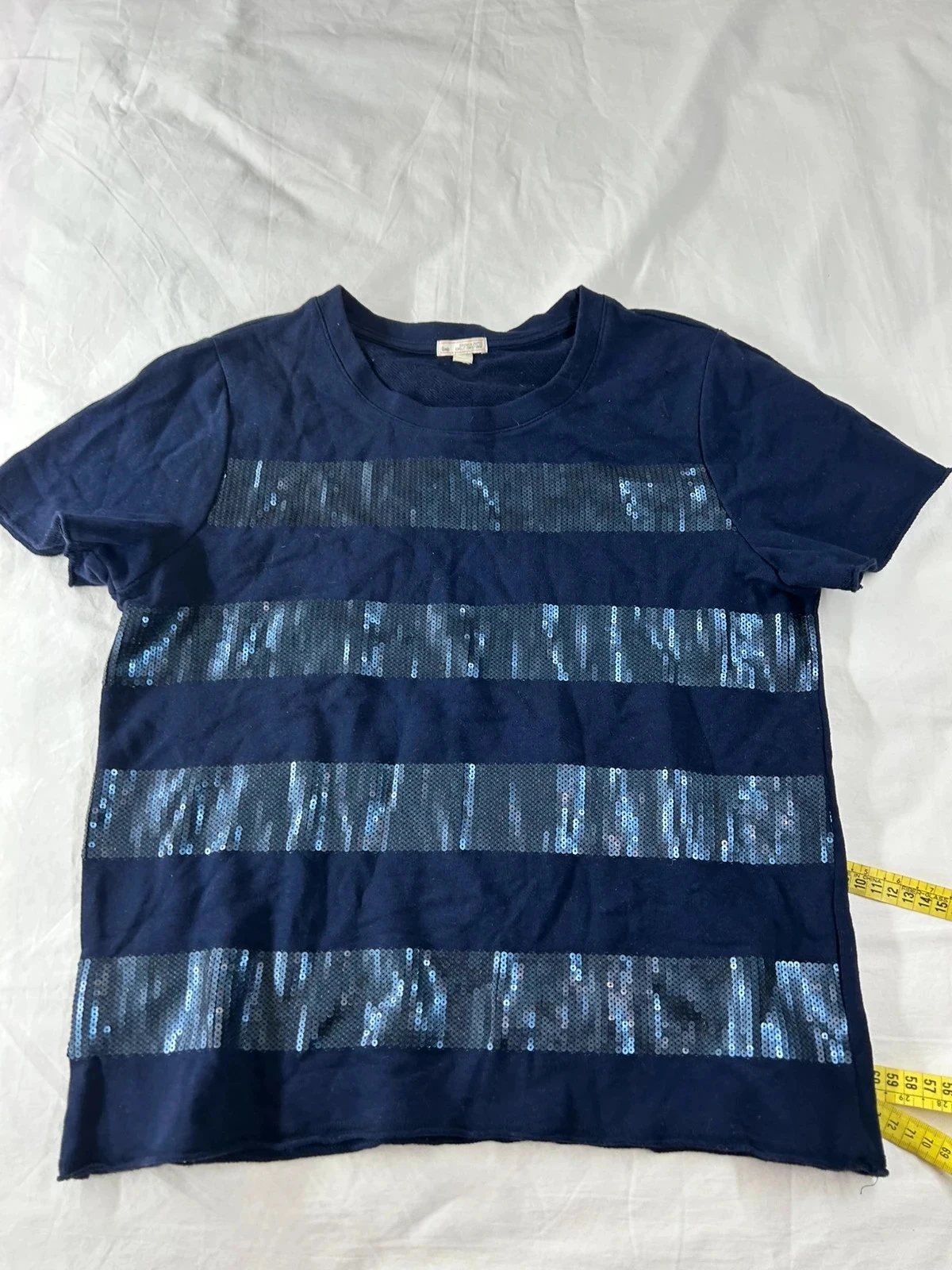 Camiseta azul marino vintage de Gap con lentejuelas – photo 2